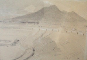 Pompeii, Amphitheatre with Vesuvius